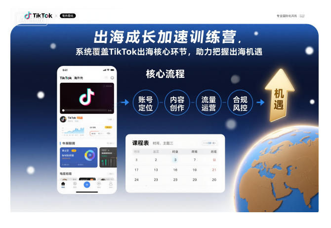 出海成长加速训练营，系统覆盖TikTok出海核心环节，助力把握出海机遇(更新)-鑫梵淘