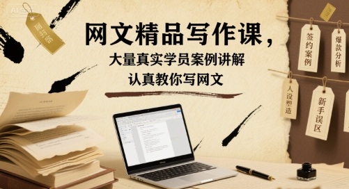 网文精品写作课，大量真实学员案例讲解，认真教你写网文-鑫梵淘