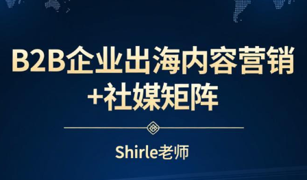 shirle老师·B2B企业出海内容营销+社媒矩阵-鑫梵淘