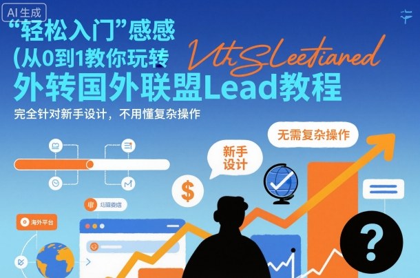 国外联盟賺美刀项目，从0到1教你玩转国外联盟Lead教程，纯新手可操作性100%-鑫梵淘