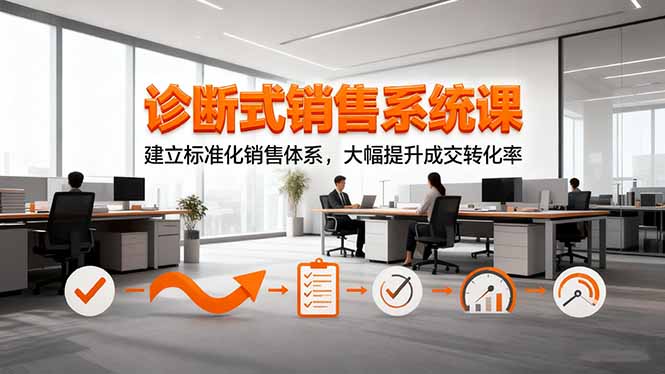 诊断式销售系统课，建立标准化销售体系，大幅提升成交转化率-鑫梵淘