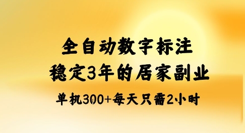 全自动数字标注，稳定3年的蓝海项目，居家也能矩阵开干的副业，单机日入3张+【揭秘】-鑫梵淘