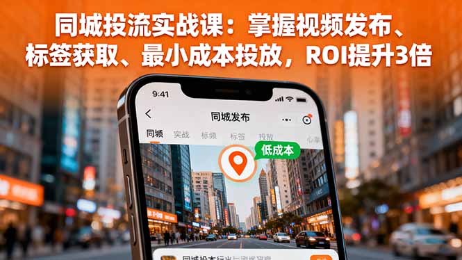 同城投流实战课：掌握视频发布、标签获取、最小成本投放，ROI提升3倍-鑫梵淘