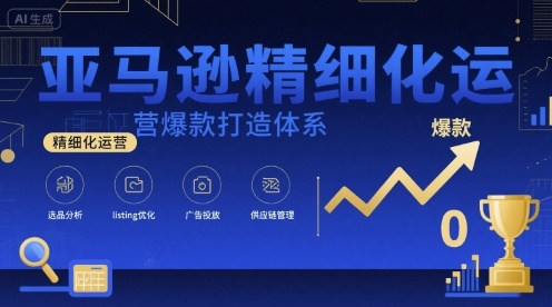 亚马逊精细化运营爆款打造体系，视频课+全套资料文档-鑫梵淘