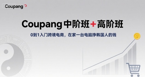 Coupang中阶班+高阶班，0到1入门跨境电商，在家一台电脑挣韩国人的钱-鑫梵淘
