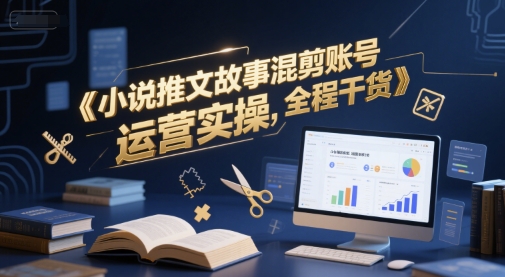 小说推文故事混剪账号运营实操，全程干货-鑫梵淘