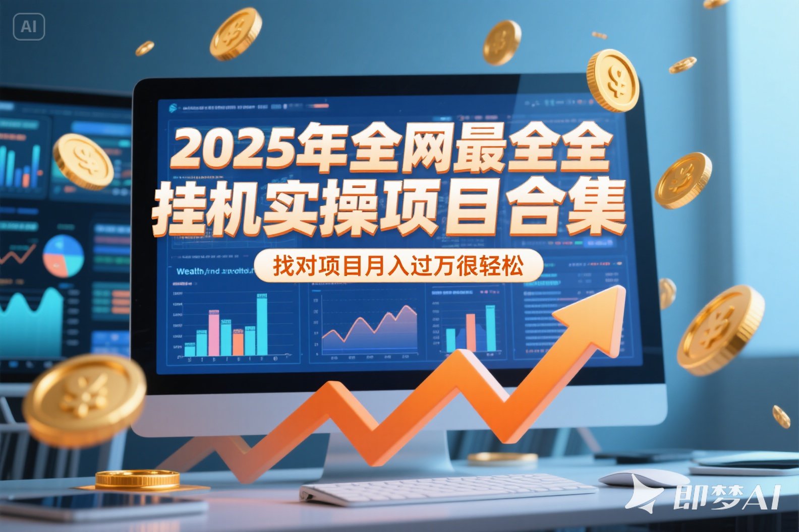 2025年挂机实操项目实操演练，挂机类型，AI直播类型，轻资产创业类型...-鑫梵淘