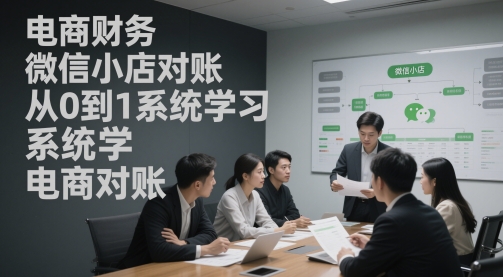 电商财务微信小店对账，从0到1系统学习电商对账-鑫梵淘