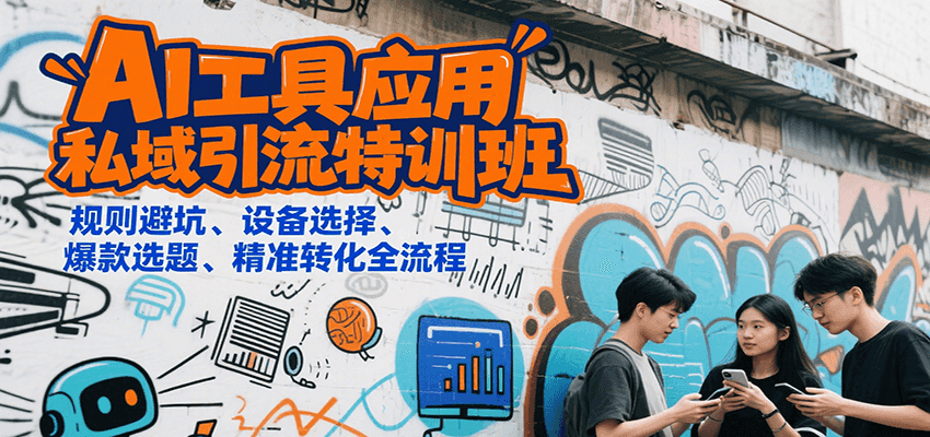 AI工具应用私域引流特训班，规则避坑、设备选择、爆款选题、精准转化全流程-鑫梵淘