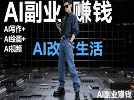 AI改变生活(Ai写作+AI绘画+Ai视频)，AI副业挣钱-鑫梵淘