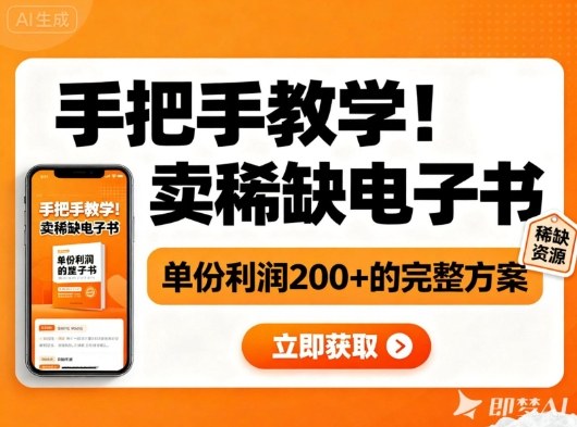 手把手教学！在小红书卖稀缺电子书，单份利润2张+的完整方案-鑫梵淘