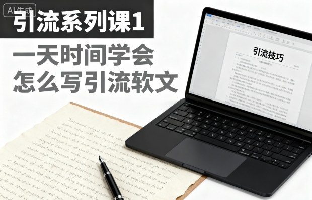 引流系列课1，一天时间学会怎么写引流软文-鑫梵淘