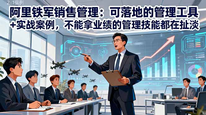 阿里铁军销售管理：可落地的管理工具+实战案例，不能拿业绩的管理都在扯淡-鑫梵淘