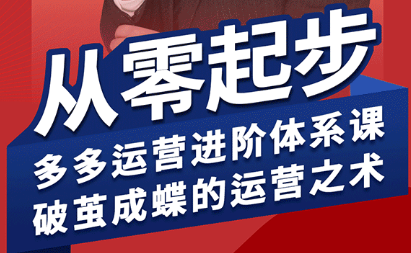 海神·拼多多运营进阶系统课(更新9月)-鑫梵淘