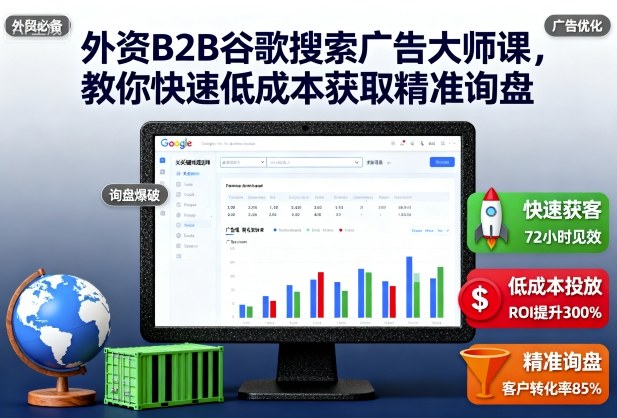 外资B2B谷歌搜索广告大师课，教你快速低成本获取精准询盘-鑫梵淘