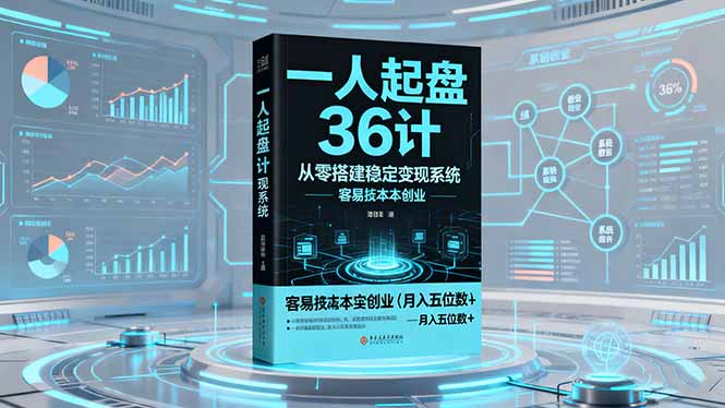 一人起盘36计：从零搭建稳定变现系统，实现低成本创业，月入五位数+-鑫梵淘