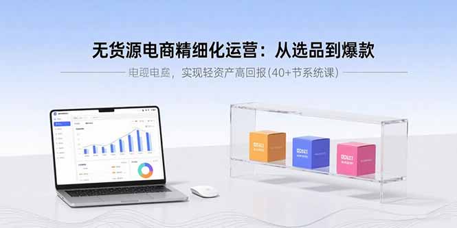 无货源电商精细化运营：从选品到爆款，实现轻资产高回报(40+节系统课-鑫梵淘