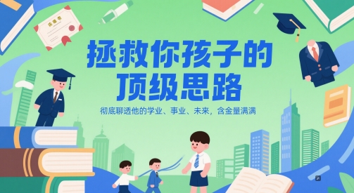 付费文章：拯救你孩子的顶级思路，彻底聊透他的学业、事业、未来，含金量满满-鑫梵淘