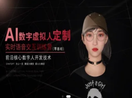 AI数字虚拟人定制，实时语音交互训练营(零基础)，前沿核心数字人开发技术-鑫梵淘