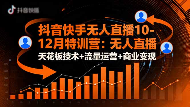 抖音快手无人直播10-12月特训营：无人直播天花板技术+流量运营+商业变现-鑫梵淘