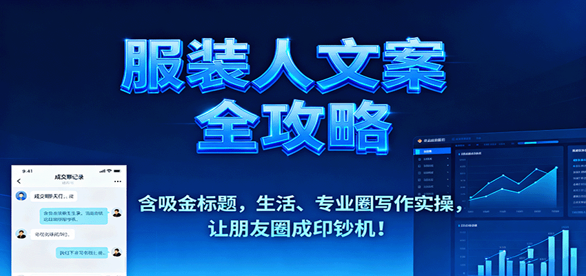 服装人文案全攻略，含吸金标题，生活、专业圈写作实操，让朋友圈成印钞机！-鑫梵淘