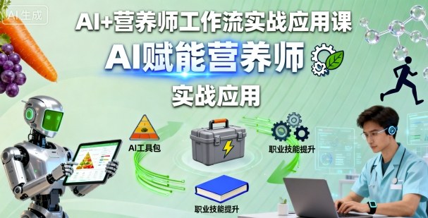 AI+营养师工作流实战应用课，AI赋能营养师-鑫梵淘