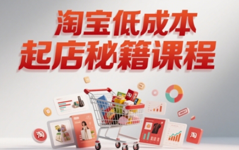 淘宝低成本起店系统课，助你快速起店，实现弯道超车-鑫梵淘