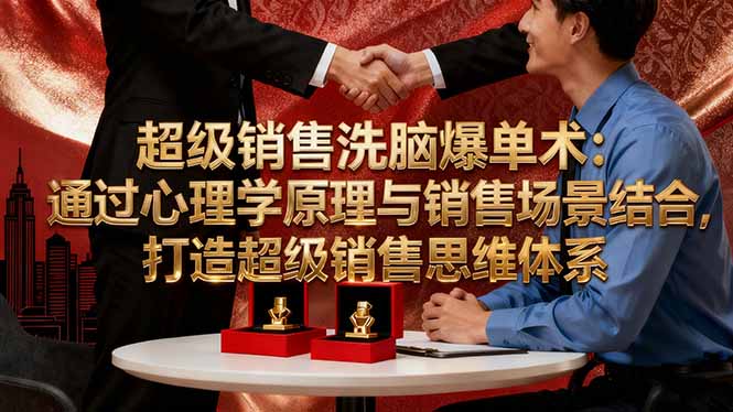 超级销售洗脑爆单术：通过心理学原理与销售场景结合,打造超级销售思维体系-鑫梵淘