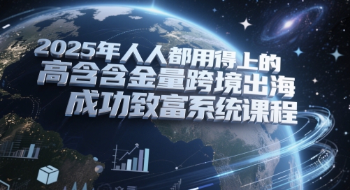 2025年人人都用得上的高含金量跨境出海成功致富系统课程-鑫梵淘