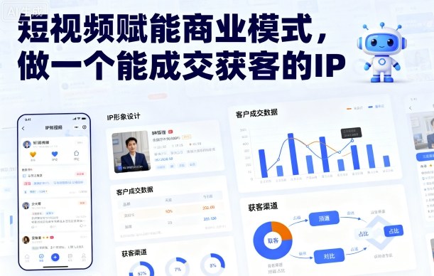 短视频赋能商业模式，做一个能成交获客的IP(更新)-鑫梵淘