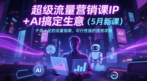 超级流量营销课IP+AI搞定生意(5月新课)干货十足的流量指南，可行性强的提效攻略-鑫梵淘