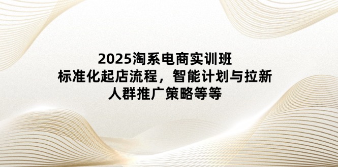 2025淘系电商实训班：标准化起店流程，智能计划与拉新，人群推广策略等等-鑫梵淘