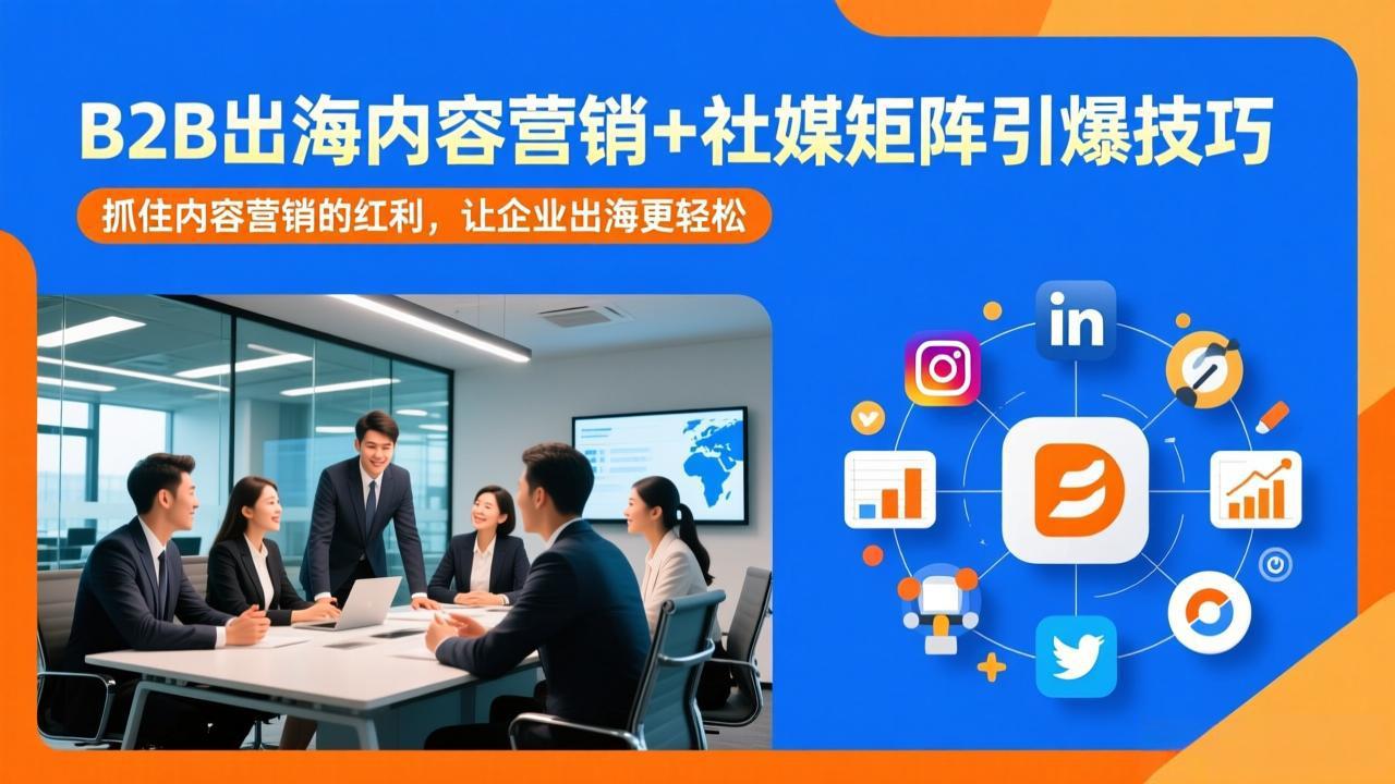B2B出海内容营销+社媒矩阵引爆技巧：抓住内容营销的红利，让企业出海更轻松-鑫梵淘