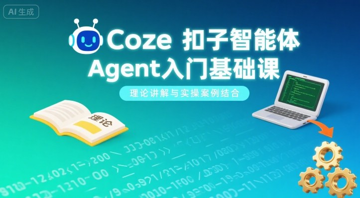 Coze扣子智能体Agent入门基础课，理论讲解与实操案例结合-鑫梵淘