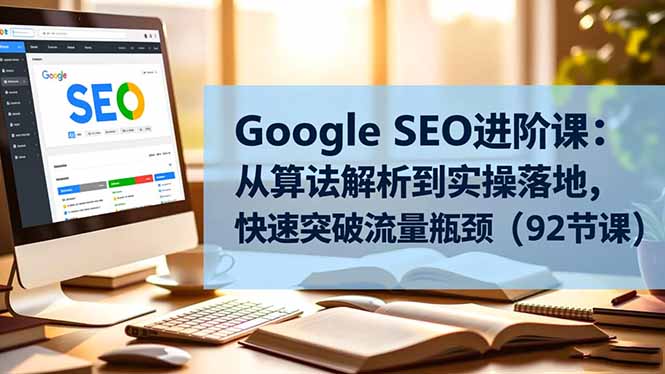 Google SEO进阶课：从算法解析到实操落地，快速突破流量瓶颈(92节课-鑫梵淘