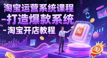 淘宝运营系统课程-打造爆款系统-淘宝开店教程-鑫梵淘