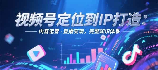 视频号定位到IP打造：账号搭建-内容运营-直播变现，完整知识体系-鑫梵淘