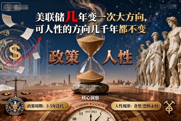 付费文章：美联储几年变一次大方向，可人性的方向几千年都不变-鑫梵淘