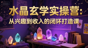 水晶玄学实操营：从兴趣到收入的闭环打造课-鑫梵淘