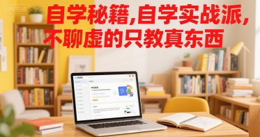 自学秘籍，自学实战派，不聊虚的只教真东西-鑫梵淘