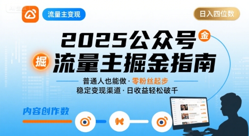 公众号流量主变现项目2025，普通人也能通过这个项目日入四位数-鑫梵淘