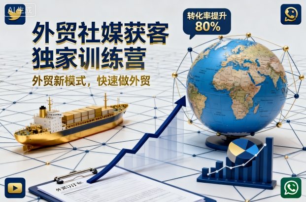 外贸社媒获客独家训练营，外贸新模式，快速做外贸-鑫梵淘