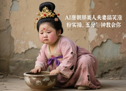 AI唐朝胖美人夫妻搞笑涨粉实操，五分钟教会你-鑫梵淘