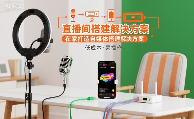 直播间搭建解决方案，在家打造自媒体搭建解决方案-鑫梵淘