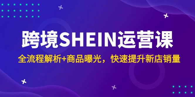 跨境SHEIN运营课，全流程解析+商品曝光，快速提升新店销量-鑫梵淘
