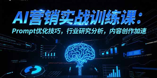 AI营销实战训练课：Prompt优化技巧，行业研究分析，内容创作加速-鑫梵淘