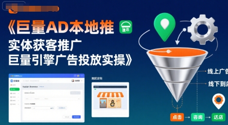 巨量AD本地推实体获客推广，巨量引擎广告投放实操-鑫梵淘