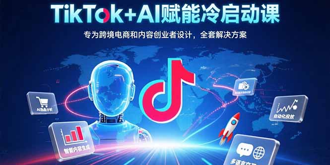 TikTok+AI赋能冷启动课：专为跨境电商和内容创业者设计，全套解决方案-鑫梵淘