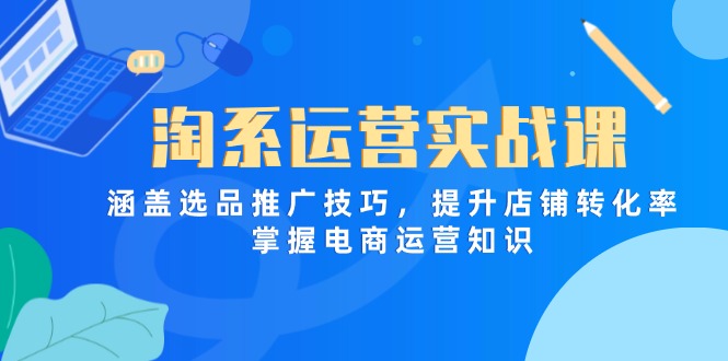 淘系运营实战课，涵盖选品推广技巧，提升店铺转化率，掌握电商运营知识-鑫梵淘