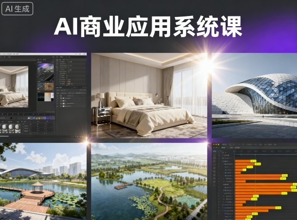AI商业应用系统课，室内-软装-建筑-景观，智能设计+效果图+动画画实战-鑫梵淘